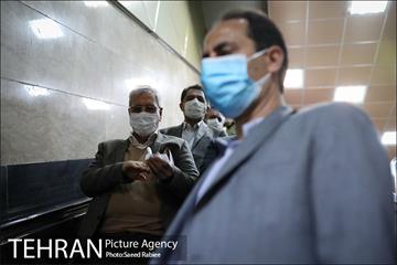 بازدید سخنگوی دولت از طرح استفاده اجباری ماسک در مترو 13