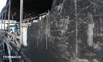 خسارات وارده به اتوبوس‌های شهر تهران 59