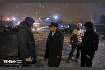 بازدید معاون خدمات شهری از سایت‌های برف‌روبی شهرداری تهران 13
