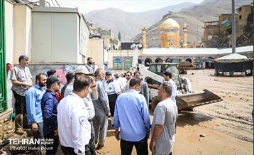 آغاز عملیات ساماندهی منطقه امامزاده داوود(ع) پس از سیلاب 7